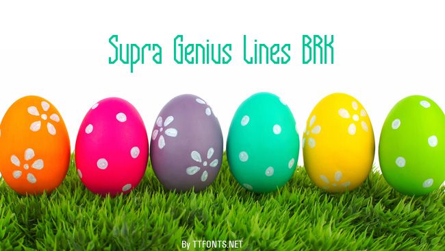 Supra Genius Lines BRK example